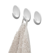 Tiger ophang haak Baseline Oval Large wit ABS set van 3