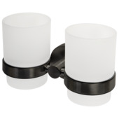 Haceka Kosmos dubbele tandenborstelhouder beker glas grafiet