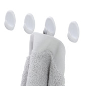 Tiger ophang haak Baseline Oval medium wit ABS set van 4