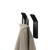 Tiger handdoekhaak set van 2 mat zwart