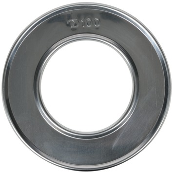 Burgerhout buis rozet aluminium 100 mm