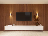 Lattenwand Decowall Acoustic Blend ton sur ton walnoot 260x30cm, 2 stuks (1.56m²)