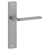 Karwei deurkruk set Enzo recht blind schild RVS look aluminium