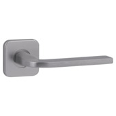 Karwei deurkruk set Enzo vierkant rozet RVS look aluminium