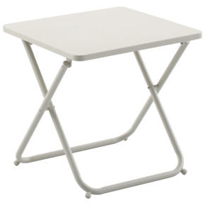 Bijzettafel Steven beige 50 x 50 cm inklapbaar