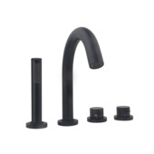 Marho Valdra afbouwdeel badrandkraan 4-gats mat zwart