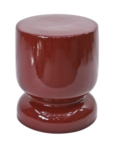 Bijzettafel Leah burgundy ø 37 cm keramiek