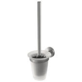 Haceka Kosmos toiletborstelset glas RVS look geborsteld mat