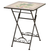 Bistrotafel Havana palmboom mozaïek staal 58 x 58 cm inklapbaar