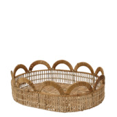 Dienblad ovaal klein rotan 41x31x13 cm