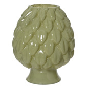 Vaas glas groen h26,5cm