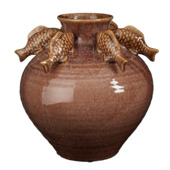 Gisele vaas bruin - h27xd25cm