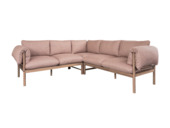 Loungeset tuin Emma bruin/terracotta melange acacia hout