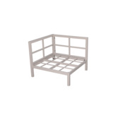 Palletbank Dune 84 cm beige aluminium hoek