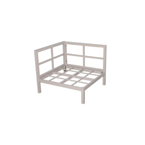 Palletbank Dune 84 cm beige aluminium hoek