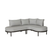 Loungeset tuin Mila bruin/beige staal