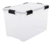 Iris opbergbox luchtdicht kunststof transparant 70 L