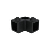 Novidade steigerbuis koppelstuk vierkant hoekstuk zwart ø 25 mm