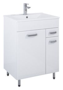 Atlantic badmeubelset Emin 60 cm wit met wastafel Kyra