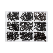 Schroevenset kruiskop bol  zelftappend RVS Zwart 200st