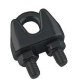 Staaldraad klemset 2mm RVS Zwart 5st