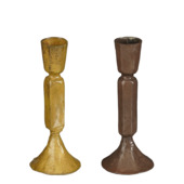 Kandelaar bruin oker #per stuk - h15xd5cm