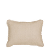 Kussen ruffled beige 35 x 25 cm