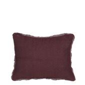 Kussen ruffled bordeaux 35 x 25 cm