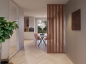 Roomdivider spijlen MDF walnoot 4 stuks