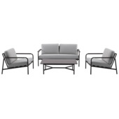 Loungeset tuin Maxime bruin/beige