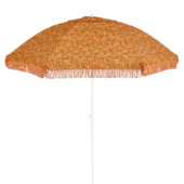Parasol palmboom bruin oranje met franjes Ø 200 cm