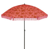 Parasol palmboom roze rood met franjes Ø 200 cm