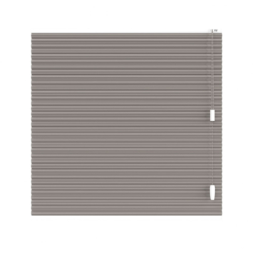 KARWEI dubbel plisségordijn draaikiepraam 28642 vergrijsd bruin glans lichtdoorlatend op maat