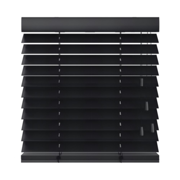 KARWEI houten jaloezie gewoon raam 28517 zwart 70 mm op maat