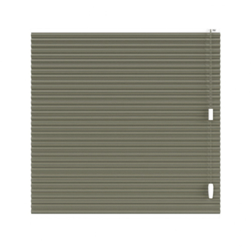 KARWEI dubbel plisségordijn gewoon raam 28676 groen structuur transparant op maat