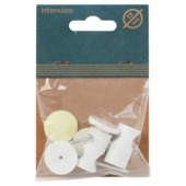 Middensteun 12,7 mm gordijnroede wit 2 stuks