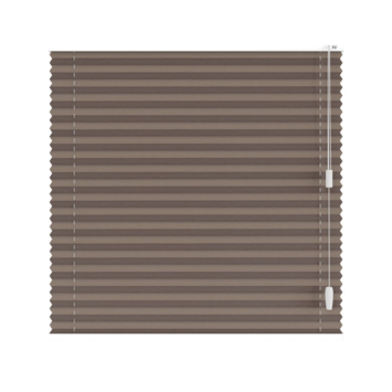 KARWEI enkel plisségordijn draaikiepraam 28608 donker bruin transparant op maat