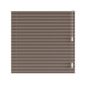 KARWEI enkel plisségordijn draaikiepraam 28608 donker bruin transparant op maat