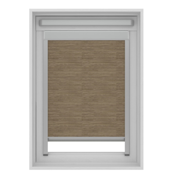 KARWEI rolgordijn dakraam 28204 beige/bruin structuur verduisterend op maat