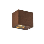 QAZQA wandlamp Baleno 1-lichts 35W GU10 roestbruin aluminium