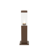 QAZQA staande buitenlamp Malios 1-lichts 60W E27 roestbruin staal 45 cm