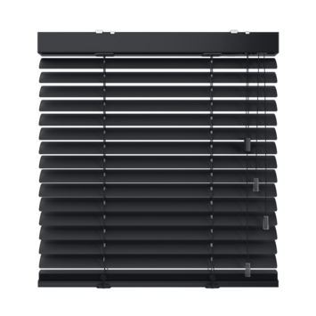 KARWEI aluminium jaloezie gewoon raam 28420 zijdeglans zwart 50 mm op maat