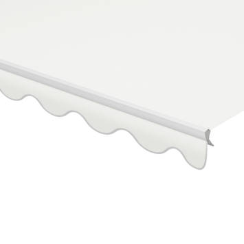 Schulprand (volant) golf effen crème (kleurnr. 0001) op maat