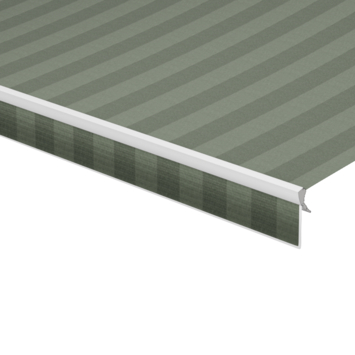 Schulprand (volant) recht streep groen (kleurnr. 338674) op maat