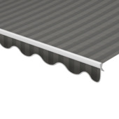 Schulprand (volant) golf streep grijs (kleurnr. 338644) op maat