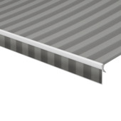 Schulprand (volant) recht streep grijs (kleurnr. T384) op maat