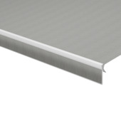 Schulprand (volant) recht gemêleerd grijs (kleurnr. U104) op maat