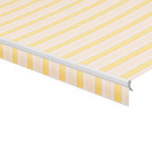 Schulprand (volant) recht streep geel/wit (kleurnr. 8612) op maat