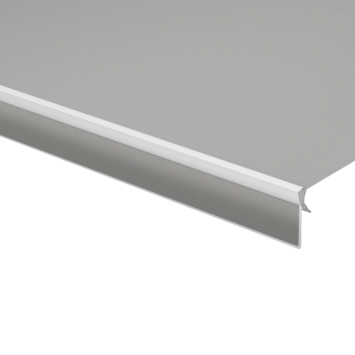 Schulprand (volant) recht effen grijs (kleurnr. 8203) op maat