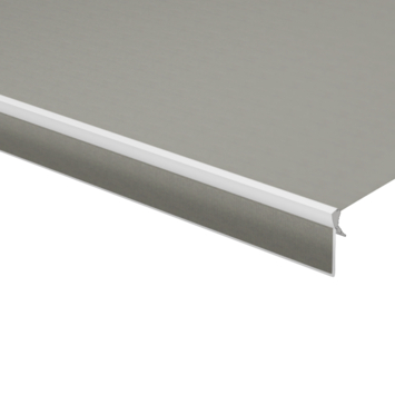 Schulprand (volant) recht effen grijs (kleurnr. 320925) op maat